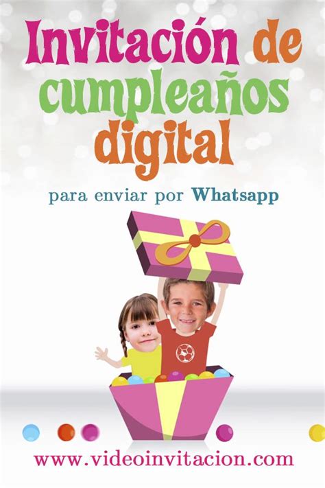 Invitación de Cumpleaños digital para enviar por Whatsapp ...