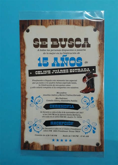 Invitacion Vaquera 15 años #quinceaños #XV_Años #vaquera # ...