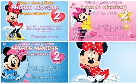 Invitaciones de Minnie Mouse: Personalizadas para imprimir ...