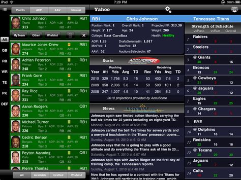 iPad/iPhone App Review: Fantasy Football Cheatsheet  10