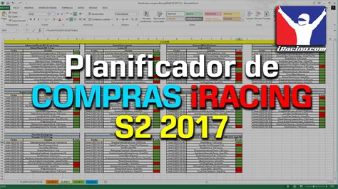 iRACING PLANIFICADOR DE COMPRAS Temporada 2 2017 S2 HD ...