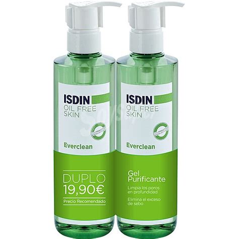 ISDIN Everclean Duo gel purificante para la piel grasa 2 unidades 2 ...