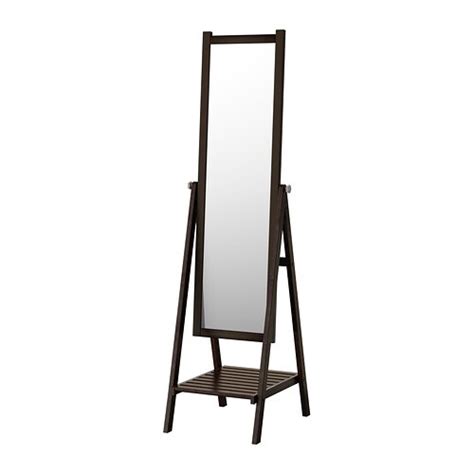 ISFJORDEN Standing mirror   black brown stain   IKEA