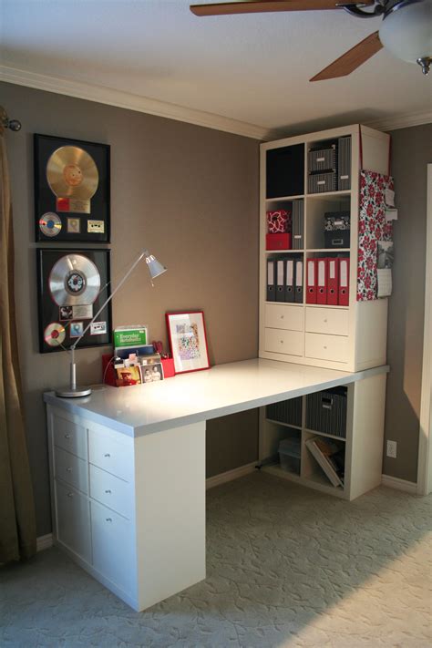 It was put together with Expedit bookshelves from IKEA, a ...