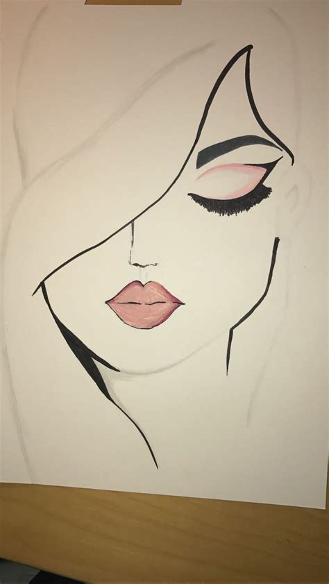It was very easy to draw , but the lips are easy to mess ...