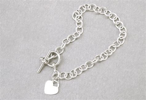 Items similar to Sterling silver chain bracelet with tiffany style ...