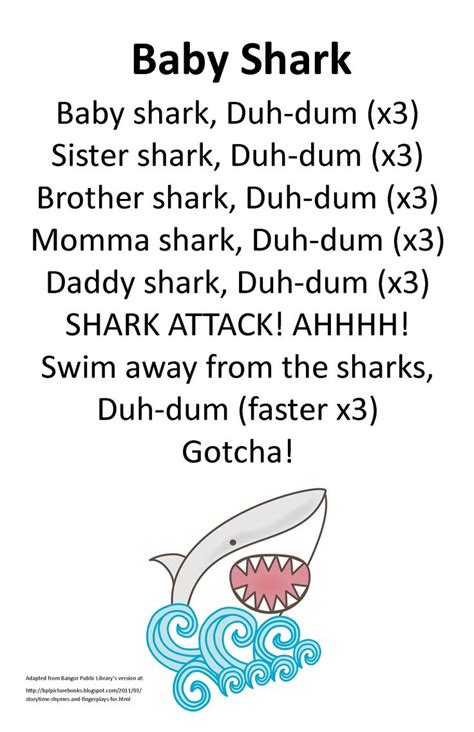 Itty Bitty Rhyme: Baby Shark   Use thumb and pointer ...