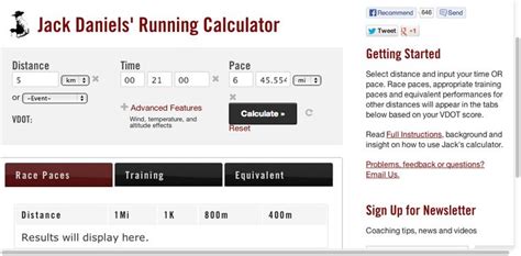 Jack Daniels Running Calculator | Run SMART Project ...