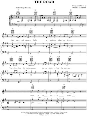 Jackson Browne  The Road  Sheet Music   Download & Print