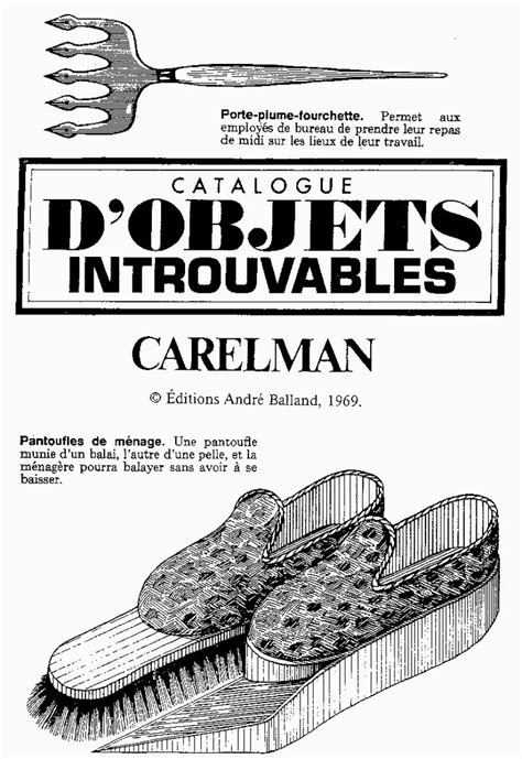 Jacques Carelman, Catalogue d’objets introuvables, 1969 ...