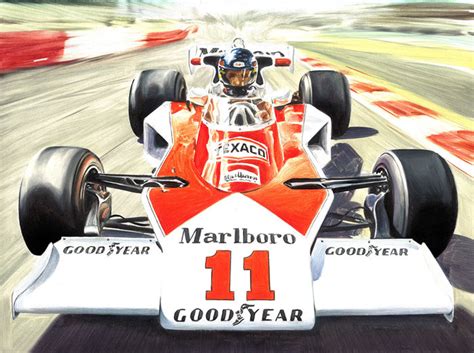 James Hunt McLaren Ford M23 1976 F1 World Champion Formula 1   Art ...