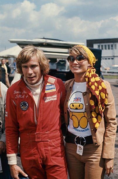 James Hunt with his first wife Suzy Miller at the British ...