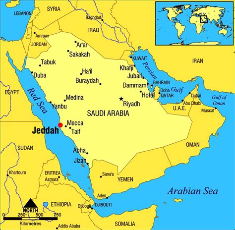 Jeddah Arabia Saudita mapa   Jeddah KSA mapa  Asia ...