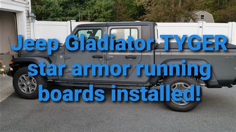 Jeep Gladiator TYGER star armor running boards installed ...