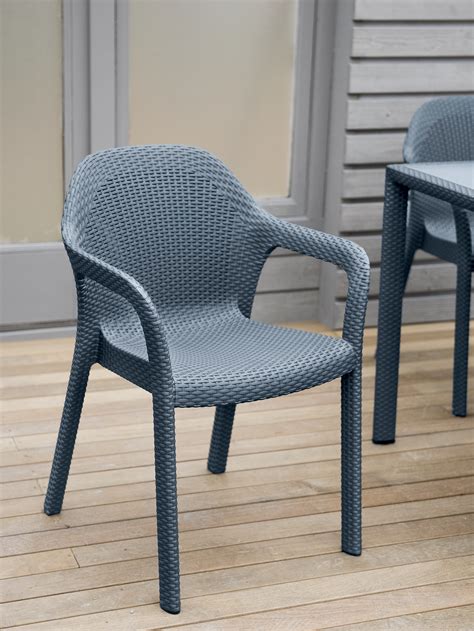 Jessamine Stackable Plastic Patio Dining Chair   Woven ...