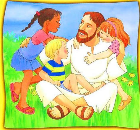 Jesús y los niños en dibujos bonitos y tiernos | Dibujos ...
