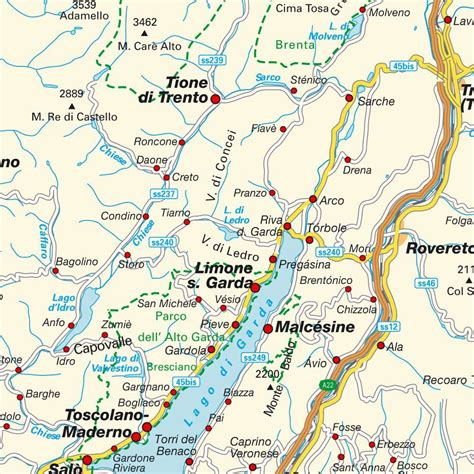 Jezero Lago di Garda: mapa
