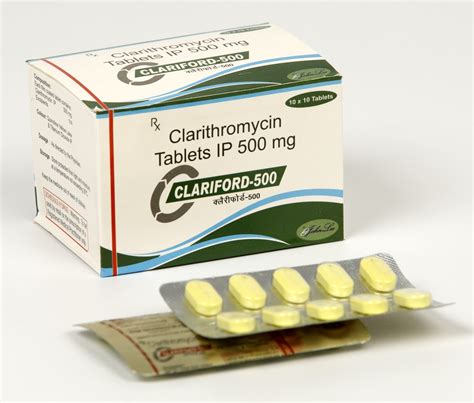 Johnlee Clarithromycin 500 mg Tablets, 10x10 Tabs Blister ...