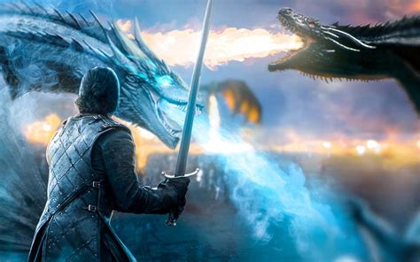 Jon Snow con dragón de Juego de Tronos Fondo de pantalla 4k Ultra HD ID ...