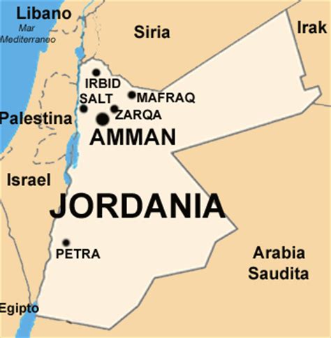 Jordânia Mapa Capital