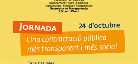 Jornada  Una contractació pública més transparent i més social  | Taula ...