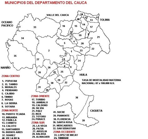 José Darío Salazar: MAPA: MUNICIPIOS DEL CAUCA