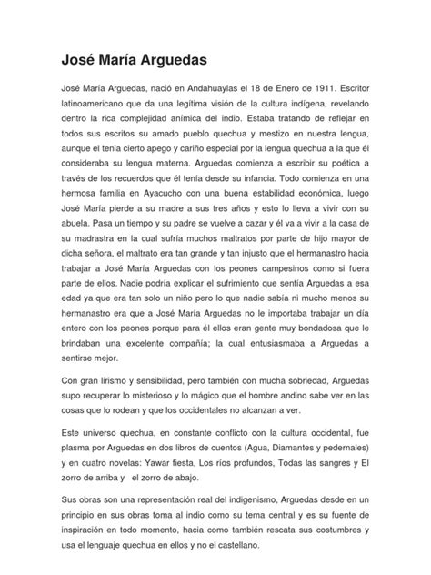 Jose Maria Arguedas  Ensayo  | PDF