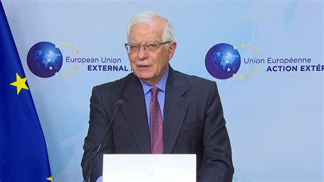 Josep Borrell EU debates in Belgrade Pristina Dialogue in Brussels, 15 ...