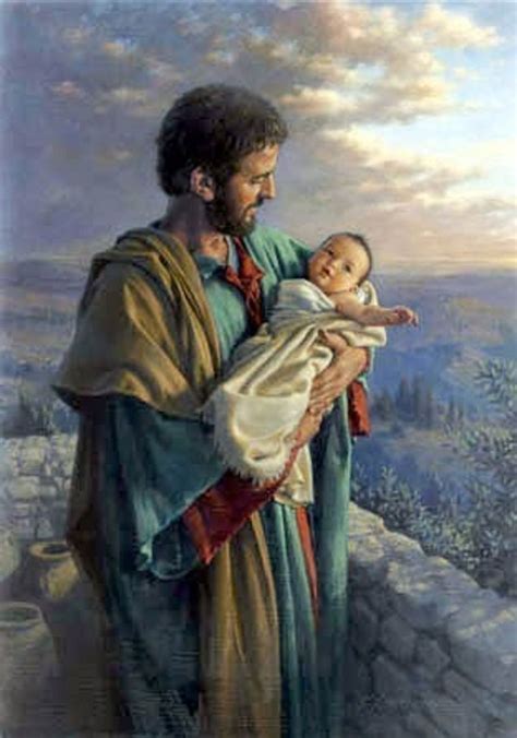 Joseph with the baby Jesus   Luke 2:21  And at the end of ...