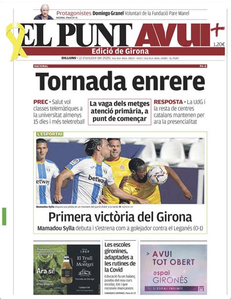 Journal El Punt Avui   Girona  Espagne . Les Unes des journaux de ...