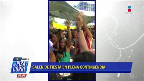 Jóvenes de fiesta sin  Susana Distancia  en Tepito Imagen Televisión