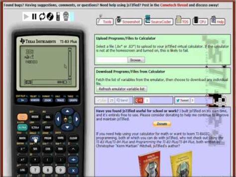 jsTIfied Online Graphing Calculator Emulator   YouTube