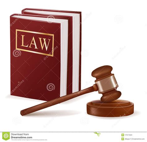 Judge gavel and law books. stock vector. Illustration of ...