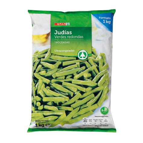 JUDÍAS VERDES REDONDAS TROCEADAS SPAR 1 KG. SPAR