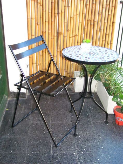 juego de mesa y silla para balcon ó jardín, forjados en ...