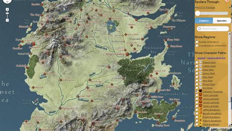 «Juego de Tronos»: un Google Maps de los Siete Reinos de Poniente