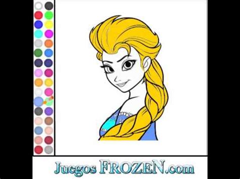 Juego Frozen Colorear Princesa Elsa   YouTube