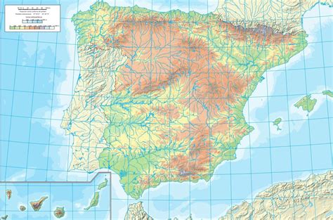 Juegos de Geografía | Juego de Mapa físico de España con ...