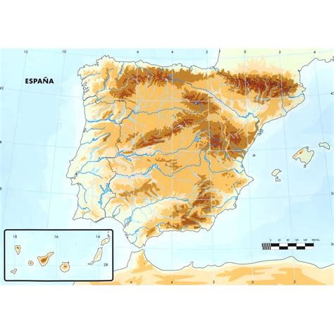 Juegos de Geografía | Juego de Mapa físico de España ...