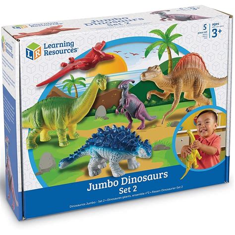 Jumbo Dinosaurs Set 2 Dino Figurines 5 pc Playset ...