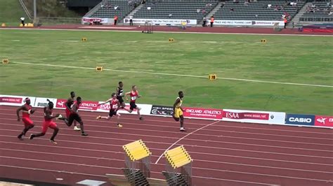 Junior Boys 100m   English Schools  AA track and field champs   YouTube