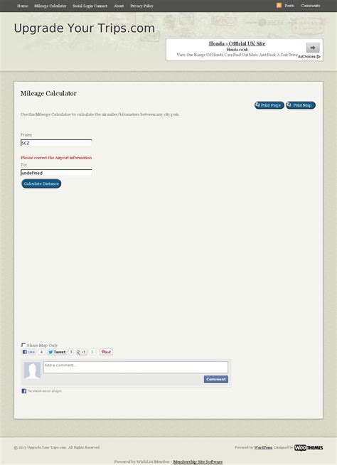 Just used the Air Mileage Calculator at http://localhost ...