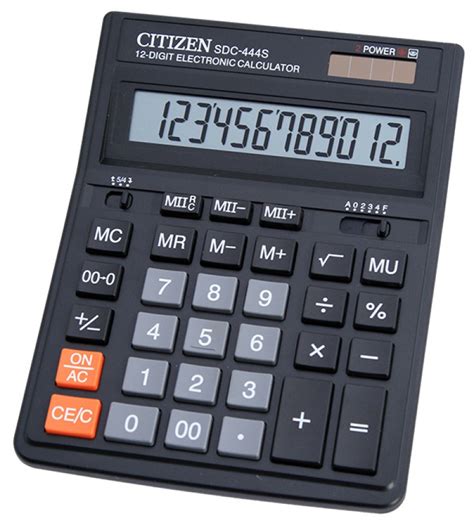 Kalkulator biurowy CITIZEN SDC 444S, 12 cyfrowy, 199x153mm ...