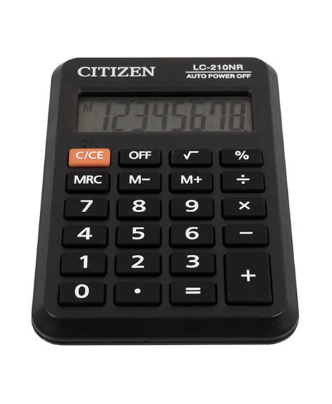 Kalkulator kieszonkowy CITIZEN LC210NR, 8 cyfrowy, 98x64mm ...