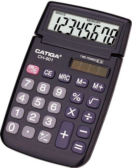 Kalkulator med lokk CH 901 sort 8 siffer | Kalkulatorer ...