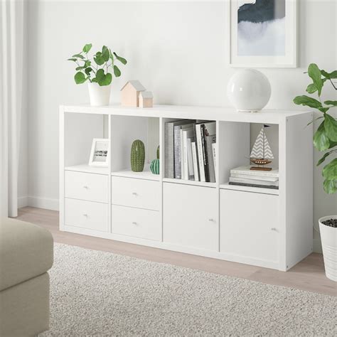 KALLAX Estantería con accesorios, blanco, 77x147 cm   IKEA