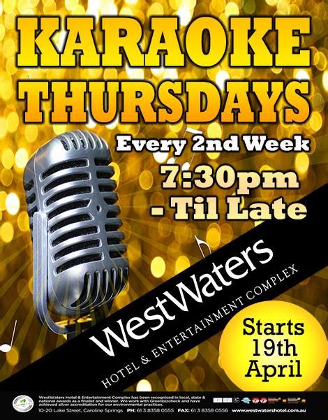 Karaoke Thursdays   WestWaters