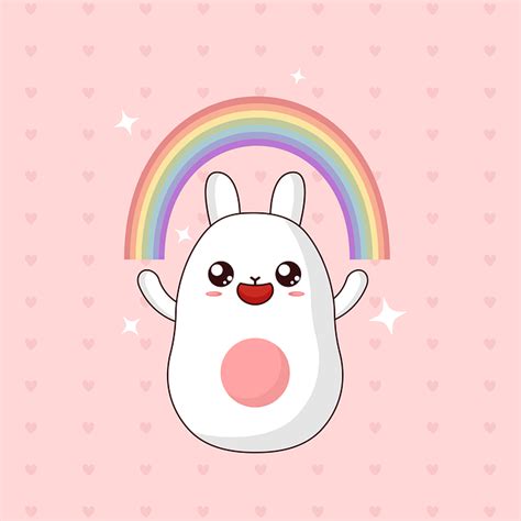 Kawaii Cute Rabbit   Free vector graphic on Pixabay