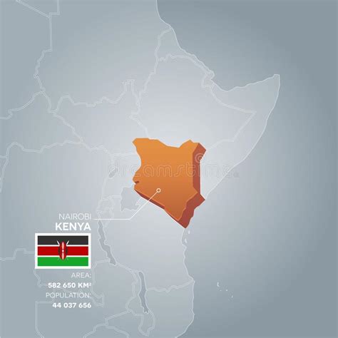 Kenya information map. stock vector. Illustration of guide ...