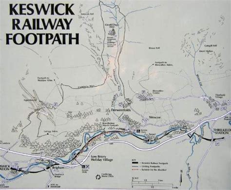 Keswick Railway Footpath Route Map in 2019 | Lake district ...